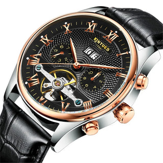 Relojes Tourbillon Watch Men KINYUED Fashion Sport Automatic Mechanical Clock Mens Watches Top Brand Luxury Business Watch