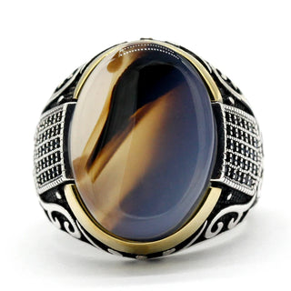 Classic Natural Ocean Onyx Vintage Ring