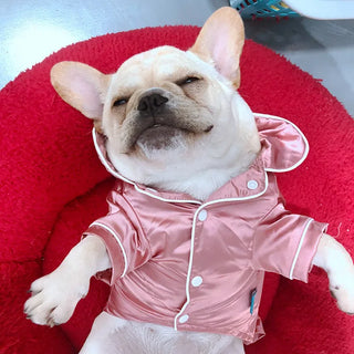 French Bulldog Pet Dog Silk Pajamas