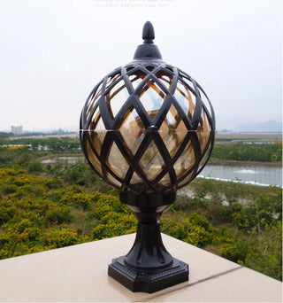 Round Ball Yard Post Pillar Lamp