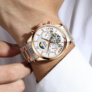 GUANQIN 2025 Business Watch Men Automatic Luminous Clock Man Tourbillon Waterproof Mechanical Watch Top Brand Relogio Masculino