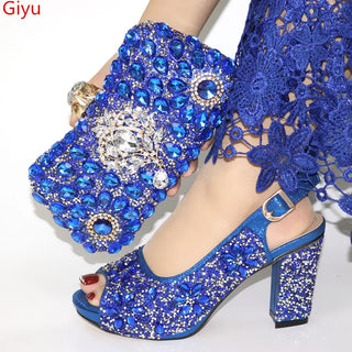 Italian Rhinestone Shoes & Matching Bag Sets