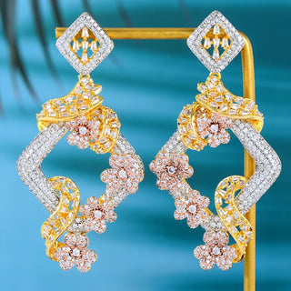 missvikki Luxury Big Original Pendant Earrings For Noble Fashion Women Wedding Party Cubic Zircon Dubai Bridal Earrings Jewelry