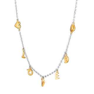 Loved Script Sterling Heart Necklace