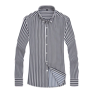 2025 new arrival spring stripe casual shirt men,High quality men's Long sleeves shirts men plus-size S-5XL