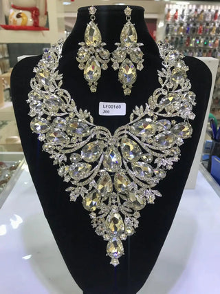 Colorful Crystal Wedding Jewelry Set