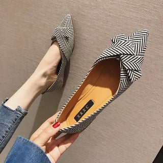 Ladies Pointed Toe Bowknot Shoes