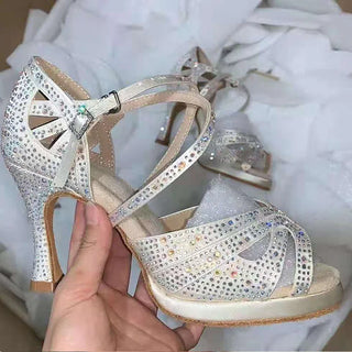 Woman Salsa Dancing Platform Sandals