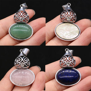 Vintage Quartz Stone Crystal Pendants