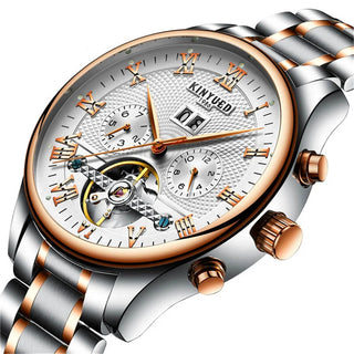 Relojes Tourbillon Watch Men KINYUED Fashion Sport Automatic Mechanical Clock Mens Watches Top Brand Luxury Business Watch