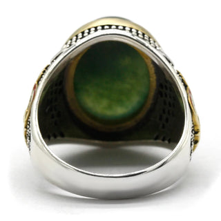 Natural Agate Stone Eagle Eye Ring