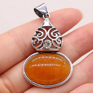 Vintage Quartz Stone Crystal Pendants