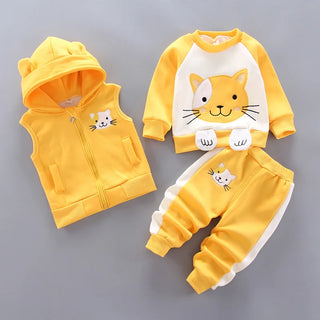 Toddler Boys Cartoon Hooded Coats Sets
