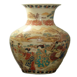 Old Glaze Collectible Porcelain Painted Vases