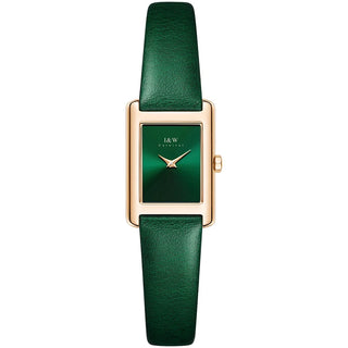 I&W Simple Square Watches for Woman Luxury Switzerland Quartz Wristwatches Women Sapphire Leather Waterproof Relogio Feminino