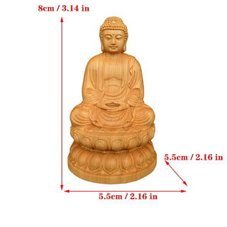 Natural Cypress GuanYin, Sakyamuni Buddha Characters Statue，Solid wood Buddha Statues  Home Room Office Feng Shui Art Statue