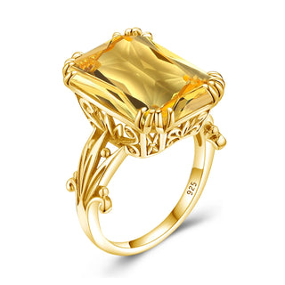 Trendy Delicate Luxury Citrine Stone Rings