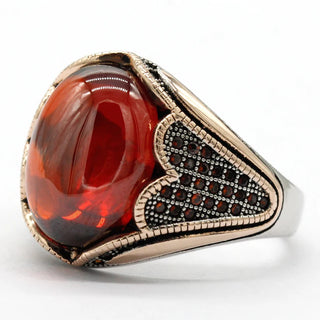 Vintage Handmade Garnet Stone Ring