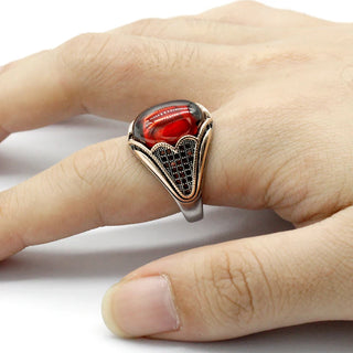 Vintage Handmade Garnet Stone Ring