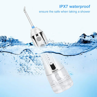 Oral Irrigator Portable Water Dental Flosser USB Rechargeable 5 Modes IPX7 Jet Water 300ML Waterproof Teeth Cleaner