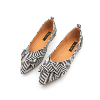 Ladies Pointed Toe Bowknot Shoes
