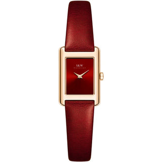 I&W Simple Square Watches for Woman Luxury Switzerland Quartz Wristwatches Women Sapphire Leather Waterproof Relogio Feminino