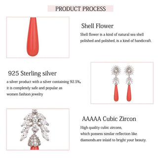 Classic Coral Pearl Drop Earrings - Epictzar Intl.