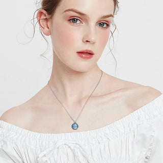 Aquamarine Vintage Gemstone Birthstone Pendant