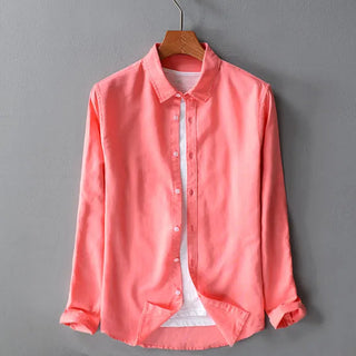 Linen Square Collar Cotton Shirt
