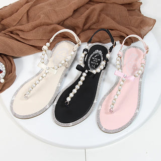 Elegant String Beads Beach Sandals
