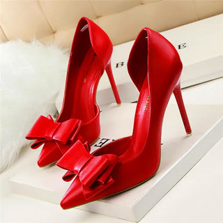 Bowtie High Heels Wedding Shoes