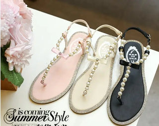 Elegant String Beads Beach Sandals