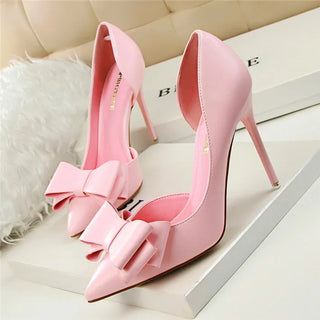 Bowtie High Heels Wedding Shoes