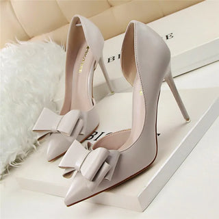 Bowtie High Heels Wedding Shoes