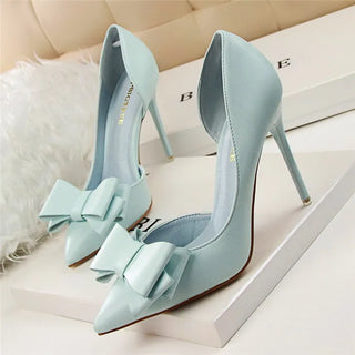Bowtie High Heels Wedding Shoes
