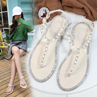 Elegant String Beads Beach Sandals