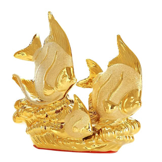 Handicraft Gold Fish Ceramic Decoration