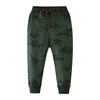 Dinosaurs Print Boys Drawstring Sweatpants