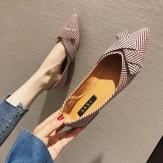 Ladies Pointed Toe Bowknot Shoes