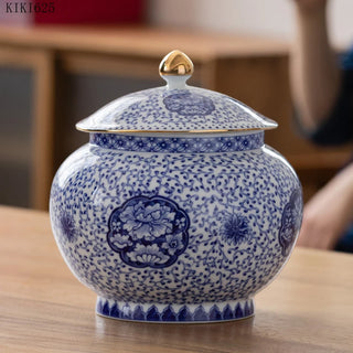 Antique Porcelain Caddy Storage Container