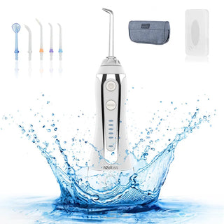 Oral Irrigator Portable Water Dental Flosser USB Rechargeable 5 Modes IPX7 Jet Water 300ML Waterproof Teeth Cleaner