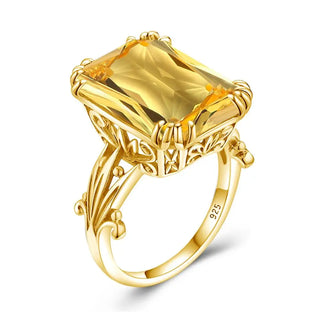 Trendy Delicate Luxury Citrine Stone Rings
