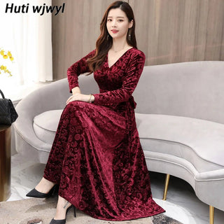 Vintage Velvet Evening Party Maxi Dress - Epictzar Intl.