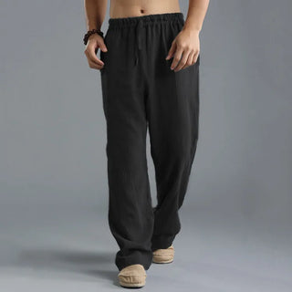 Men's Linen Loose Drawstring Yoga Pants