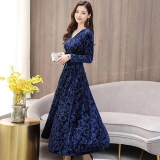 Vintage Velvet Evening Party Maxi Dress - Epictzar Intl.