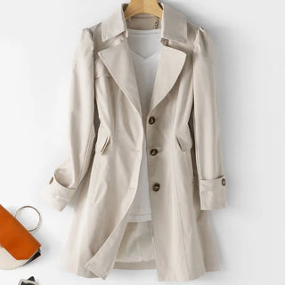 Women Black Trench Windbreaker Spring Autum New Fashion Big Size Coat Khaki Midi Length Windbreaker Female Outerwear M 5XL