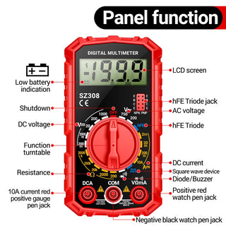 Digital Multimeter Voltage Resistance Meter