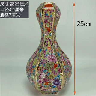 Antique Porcelain Enamel Painting Square Vases