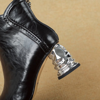 Vintage Genuine Leather Ankle Boots