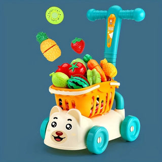 Kids Shopping Cart Trolley Play Set